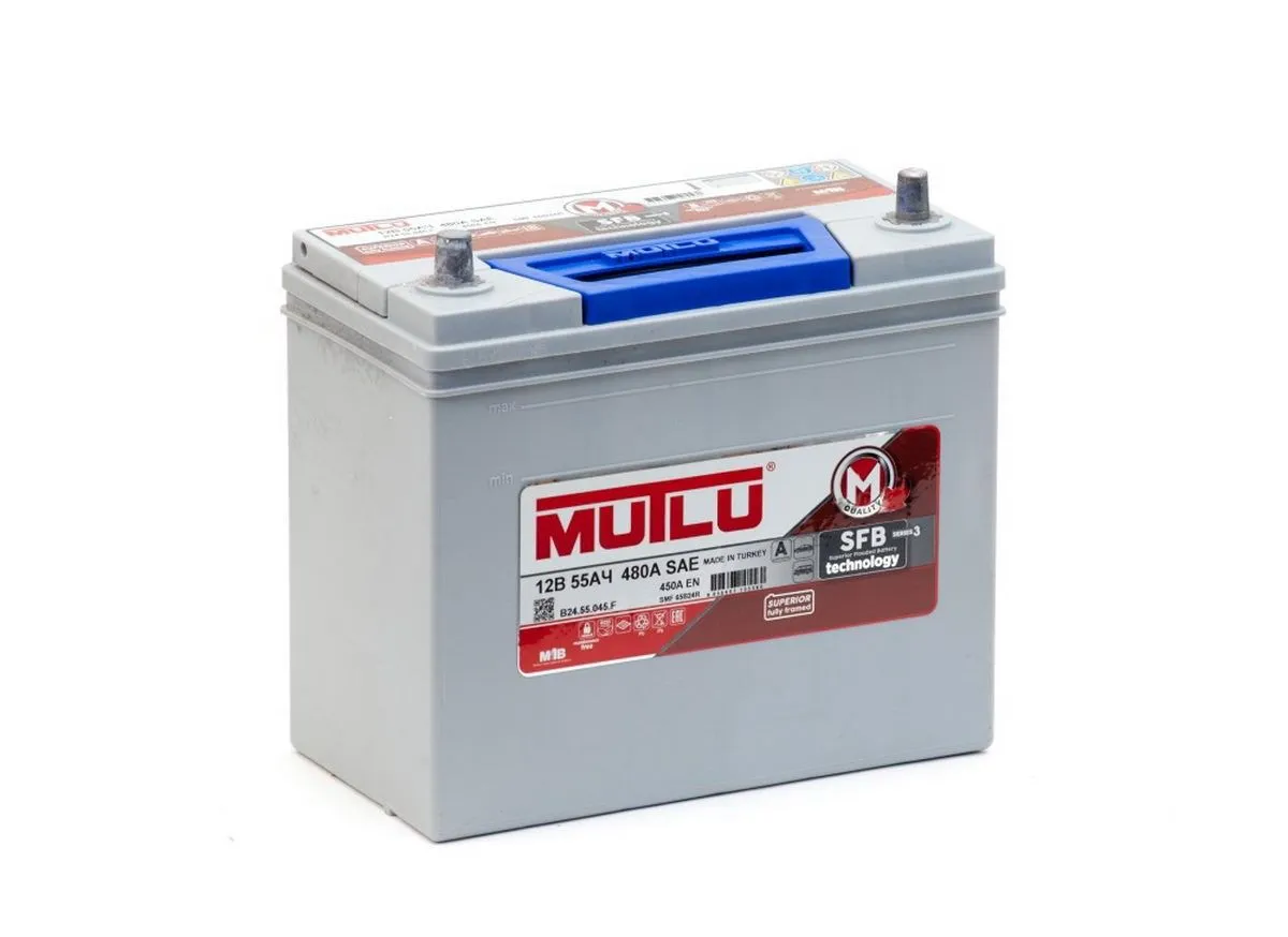Mutlu SFB M3 6СТ-55.1 (65B24R) 55Ач 450А, ПП, тонкие клеммы