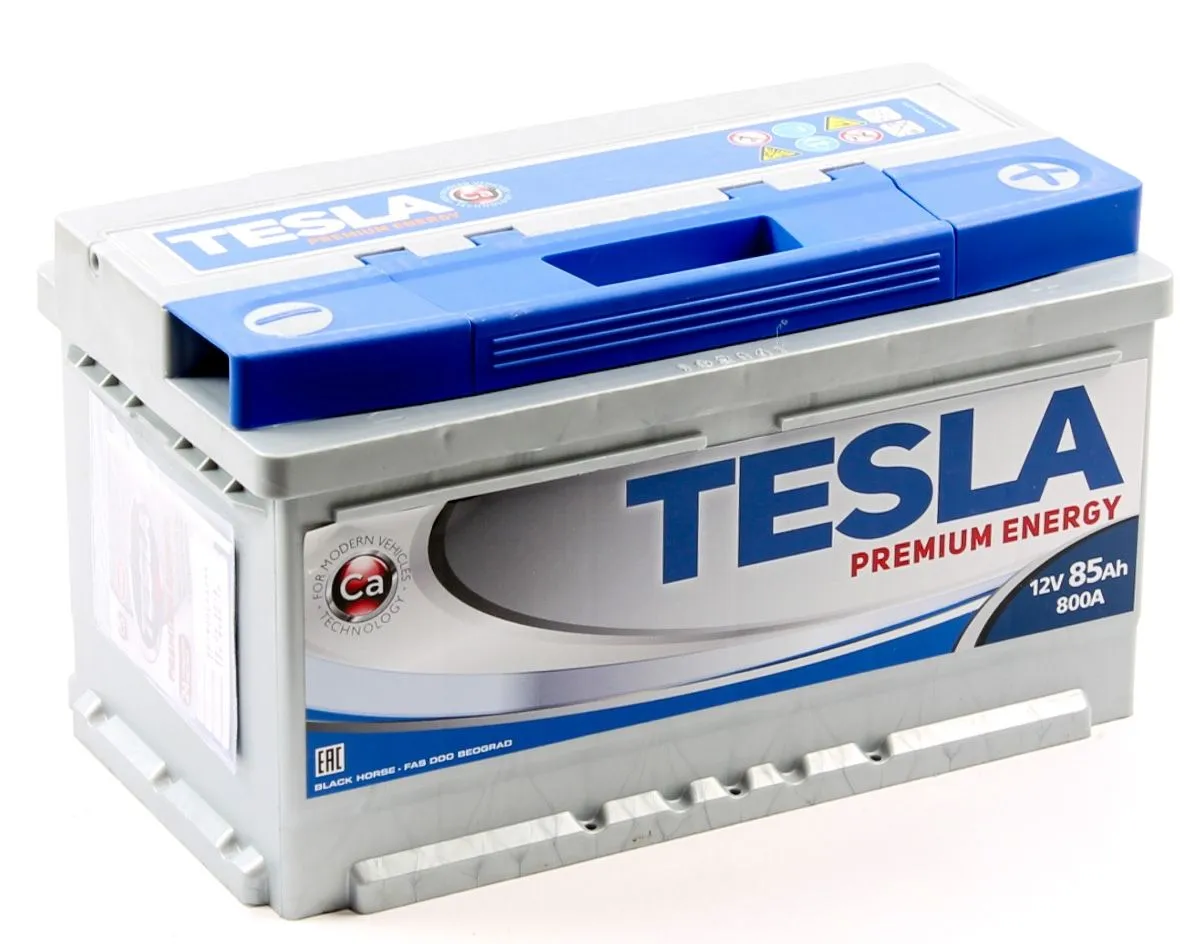 Tesla Premium Energy 6СТ-85.0 низкий 85Ач 800А, ОП, стандартные клеммы