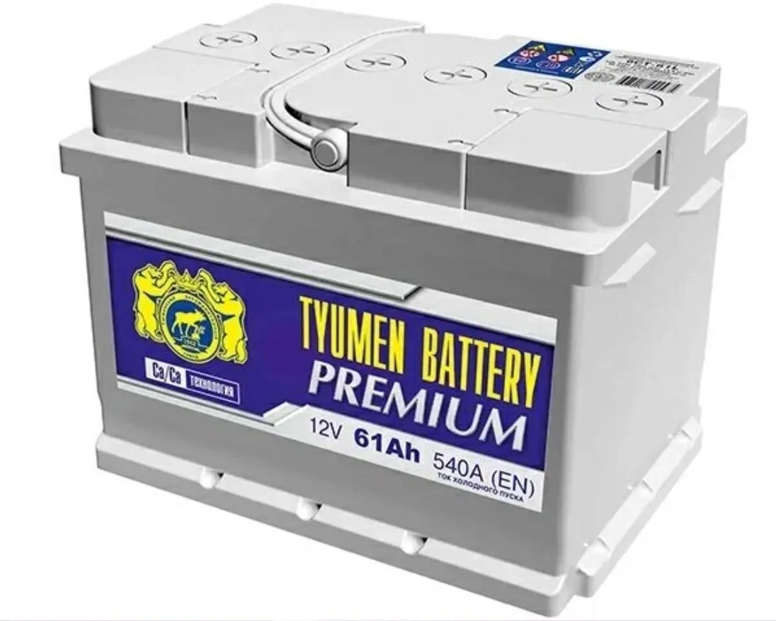 Tyumen (ТЮМЕНЬ) PREMIUM 61Ач 540А, ОП, стандартные клеммы