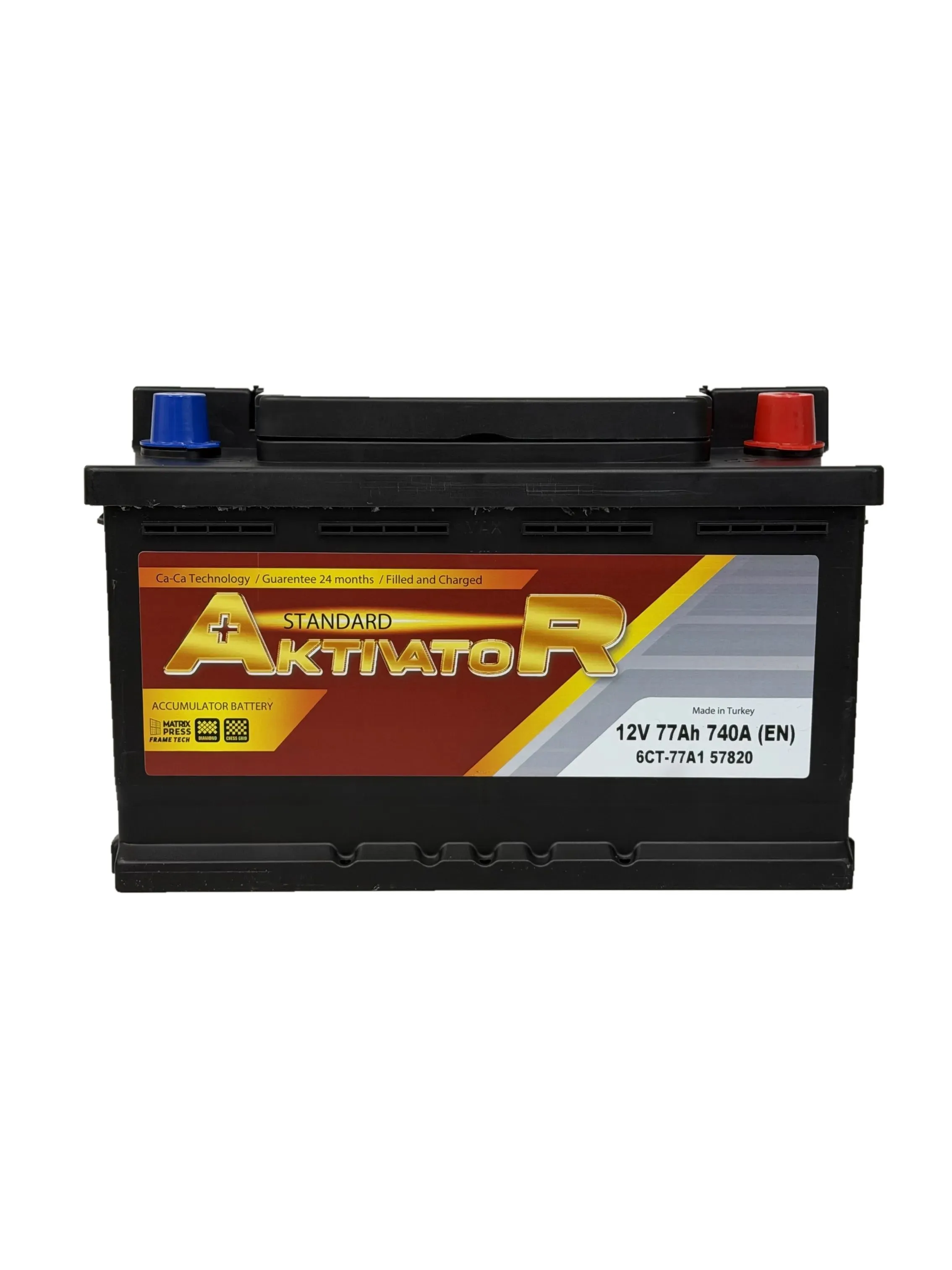 AKTIVATOR 77 Ач 740 А, обратная полярность, стандартные клеммы