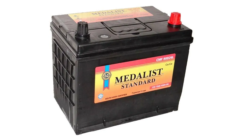 Medalist Standard 80D26L 75Ач 650А, ОП, стандартные клеммы