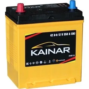 Kainar Asia 44B19R 42Ач 350А, ПП, тонкие клеммы