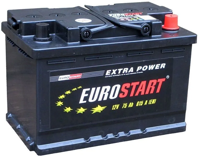 EUROSTART 75Ач 680А, ОП, стандартные клеммы