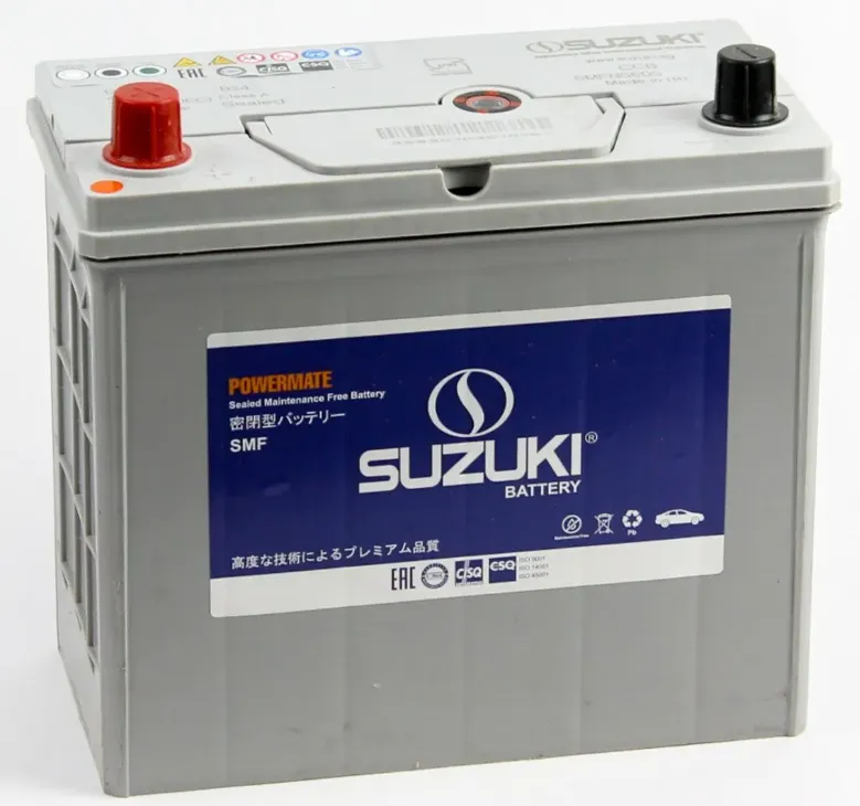 Suzuki 50B24RS 45Ач 380А, ПП, стандартные клеммы