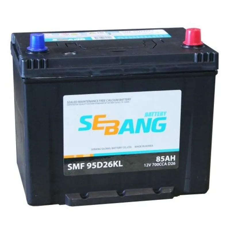 Sebang SMF 95D26KL 85Ач 700А, ОП, стандартные клеммы