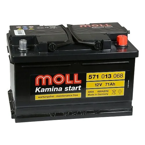 Moll Kamina Start 71R низкий (571 013 068) 71Ач 680А, ОП, стандартные клеммы