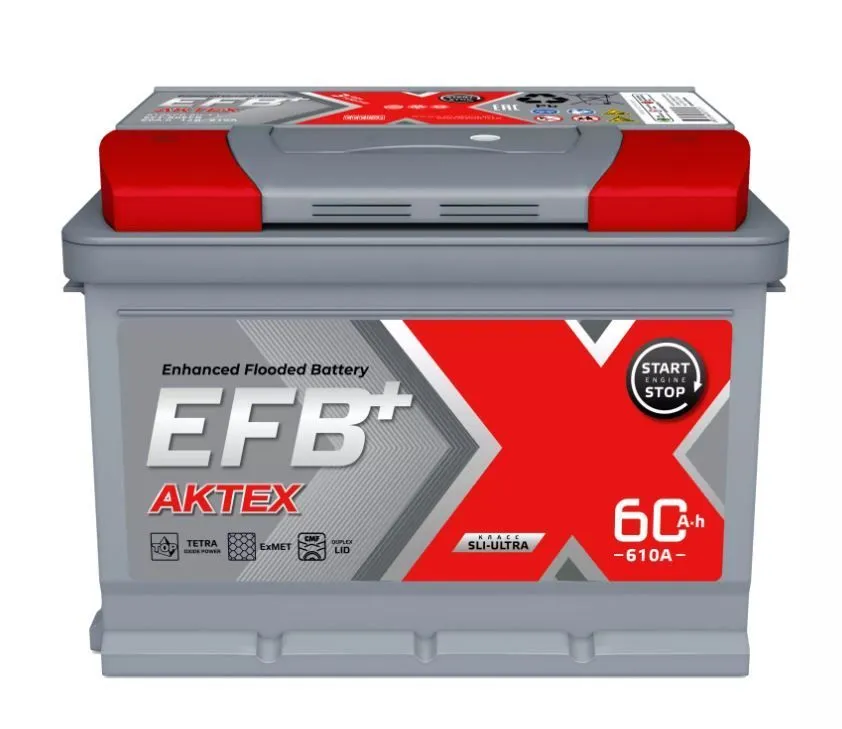 АКТЕХ EFB 60Ач 610А, ОП, стандартные клеммы