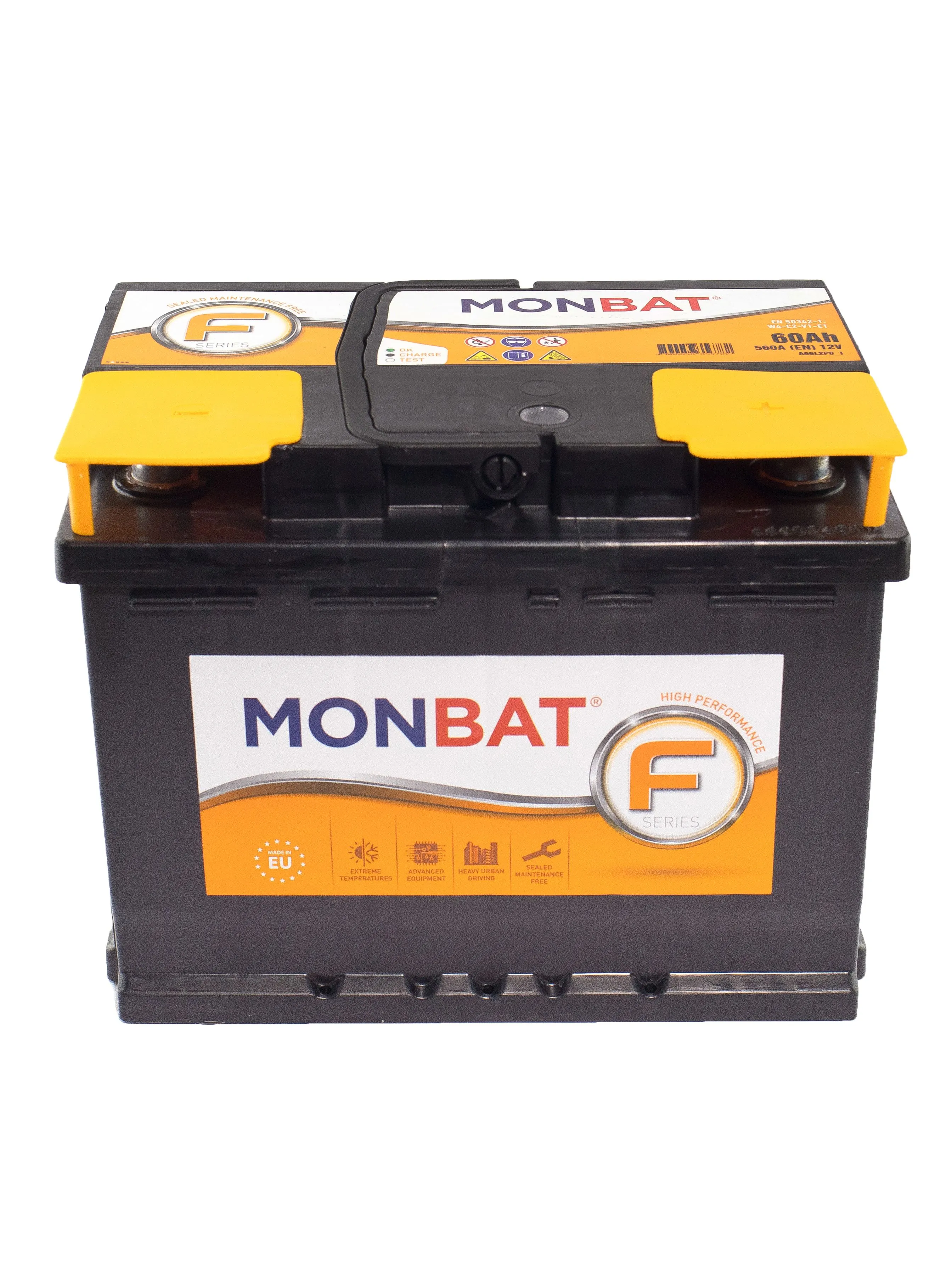 MONBAT "F" (FORMULA) 60Ач 600А, ОП, стандартные клеммы