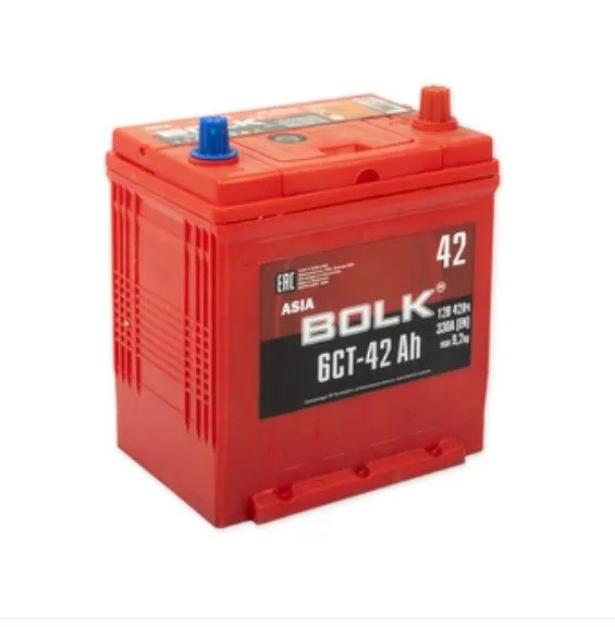 Bolk Asia 42Ач 330А, ОП, тонкие клеммы