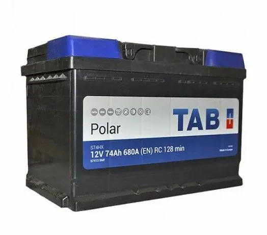 TAB Polar 74Ач 680А 57413, ПП, стандартные клеммы