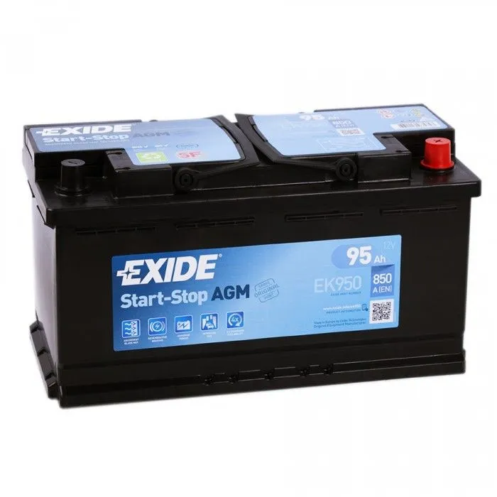 Exide EK950 Start-Stop AGM 95Ач 850А, ОП, стандартные клеммы