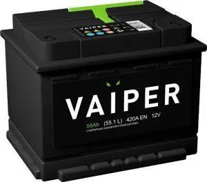 Vaiper 55Ач 440А, ОП, стандартные клеммы