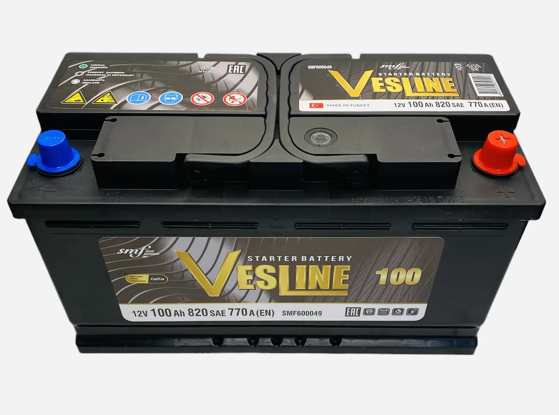 VESLINE 100Ач 770А, ОП, стандартные клеммы