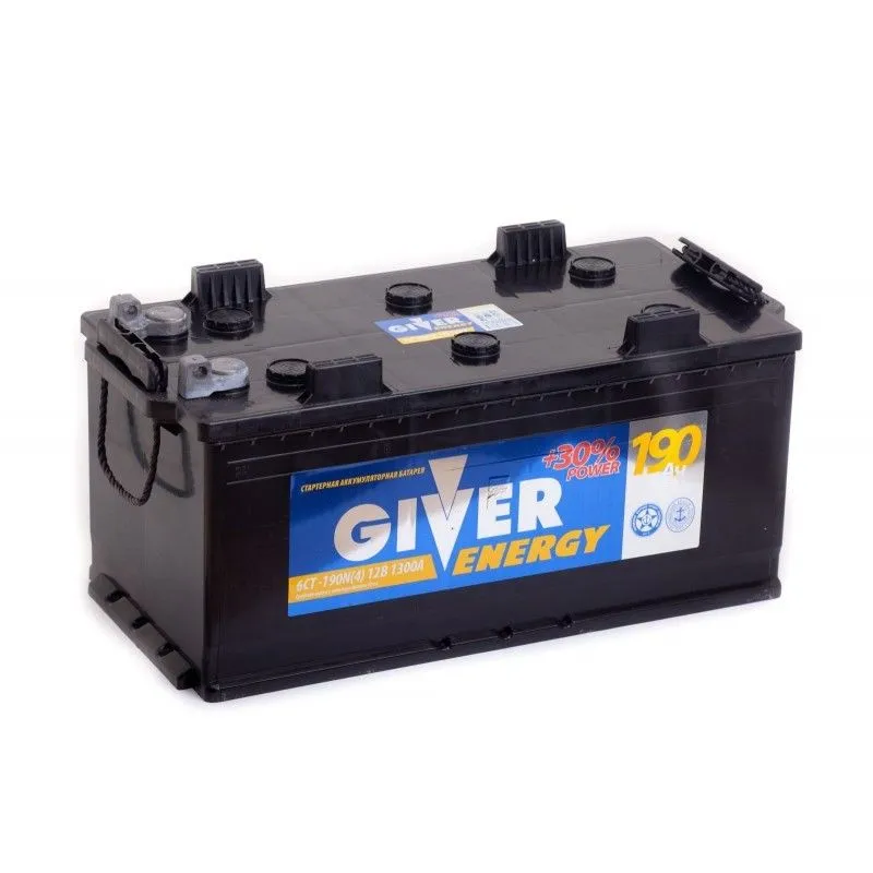 GIVER ENERGY 6СТ-190 190Ач 1300А, ПП, клеммы под болт