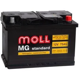 Moll MG Standard 12V-75Ah L 75Ач 720А, ПП, стандартные клеммы