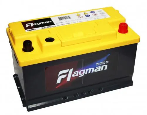 Flagman 80 58000 80Ач 850А, ОП, стандартные клеммы
