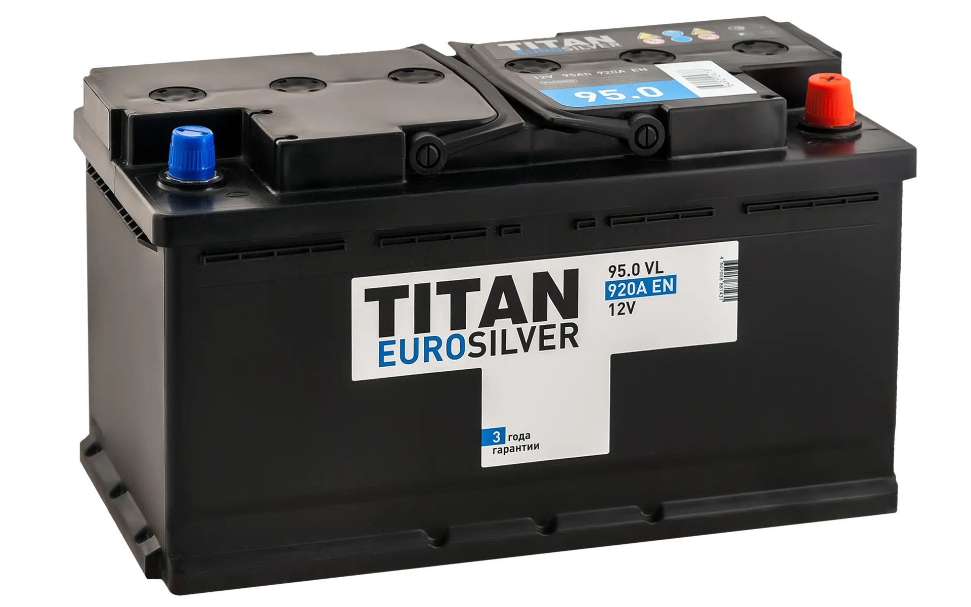 TITAN Euro 95R+ 95Ач 920А, ОП, стандартные клеммы