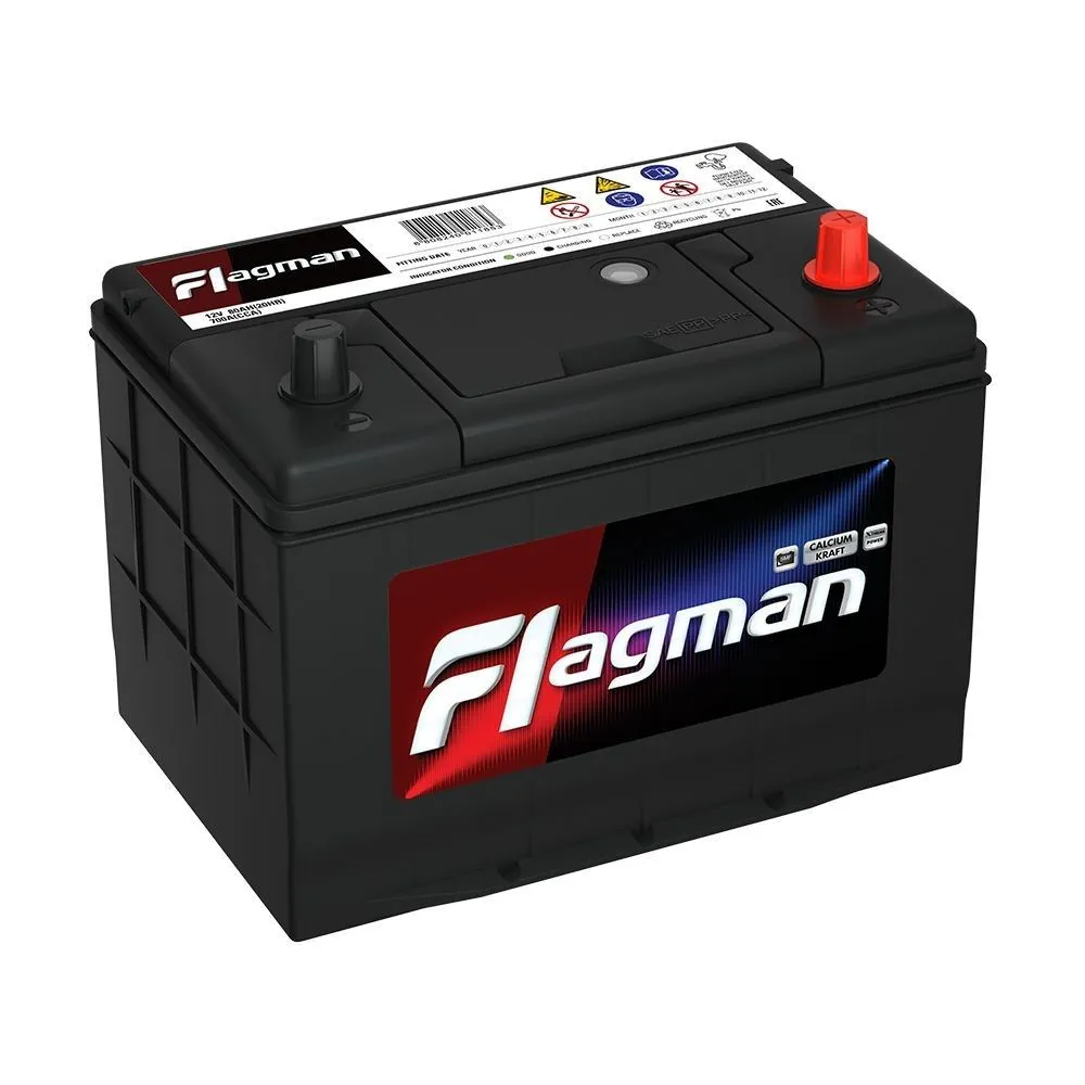 Flagman 95D26L 80Ач 700А, ОП, стандартные клеммы