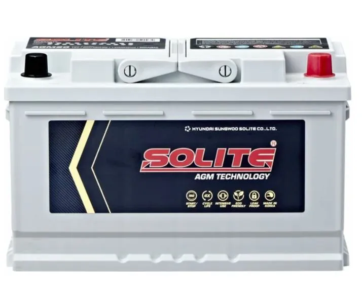 Solite AGM 80Ач 800А, ОП, стандартные клеммы