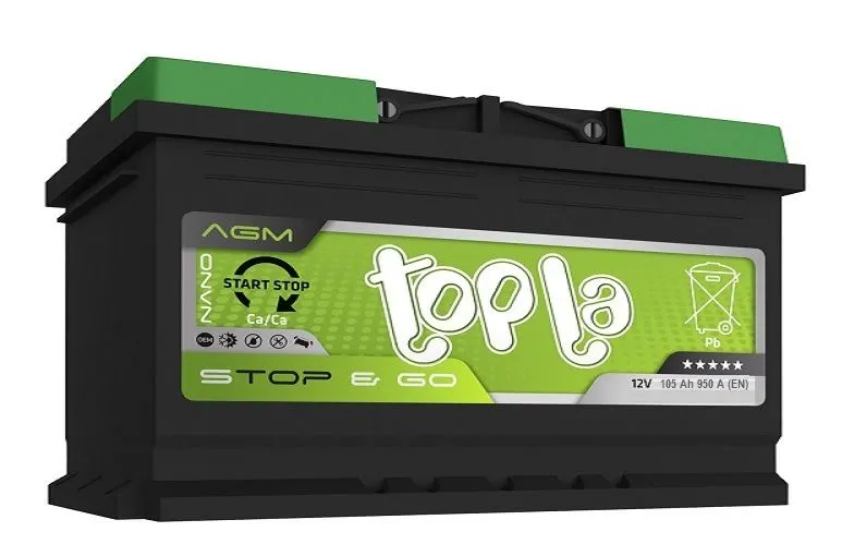 Topla AGM Stop&Go (114105) 105Ач 950А, ОП, стандартные клеммы