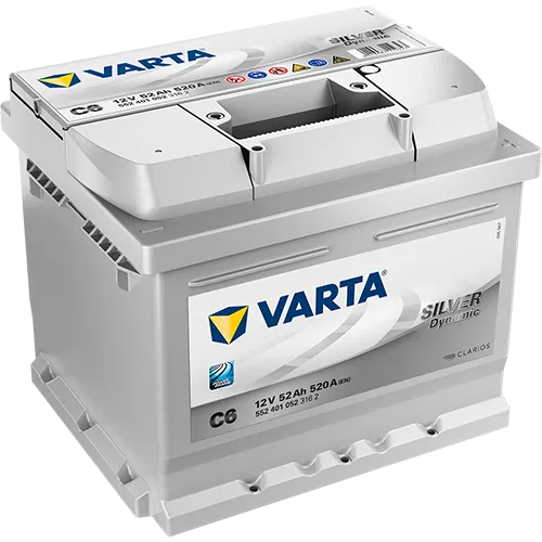Varta Silver Dynamic C6 52Ач 520А 552 401 052, ОП, стандартные клеммы