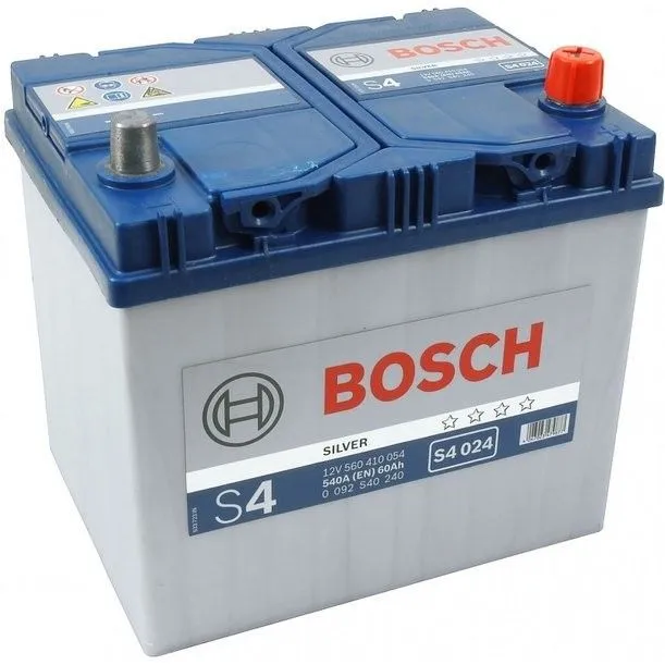 Bosch Silver S4 024 60Ач 540А 0 092 S40 240, ОП, стандартные клеммы