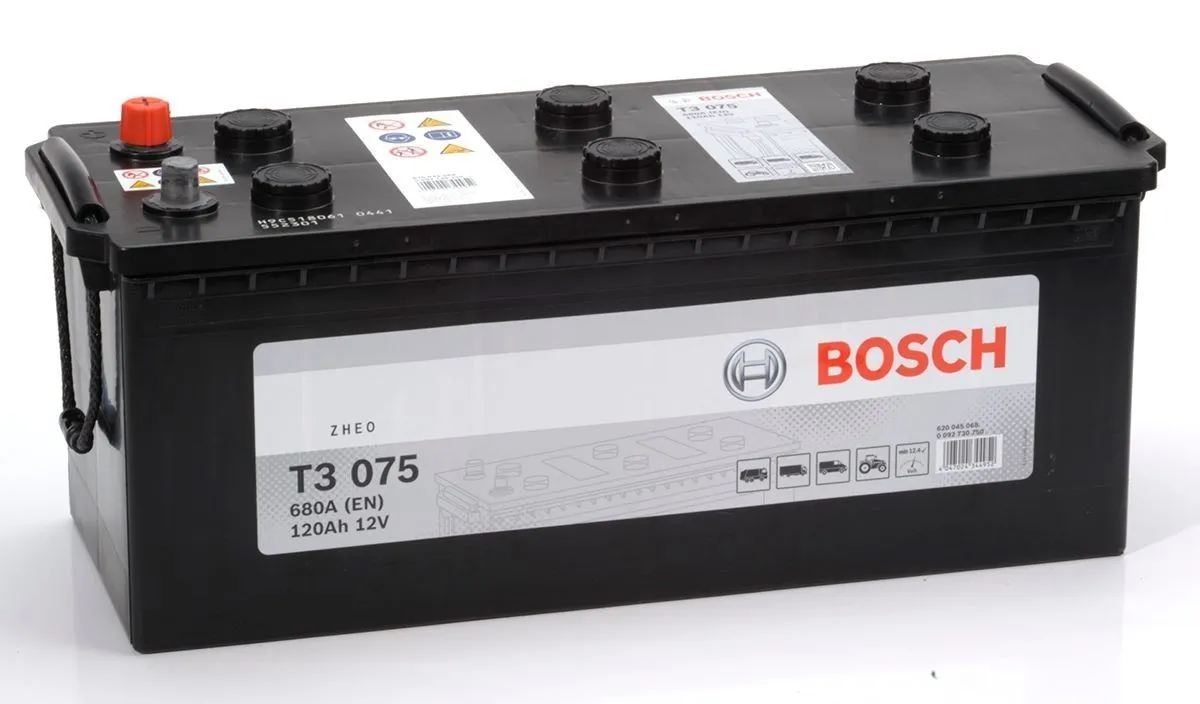Bosch T3 075 120Ач 680А 0 092 T30 750, ОП, стандартные клеммы