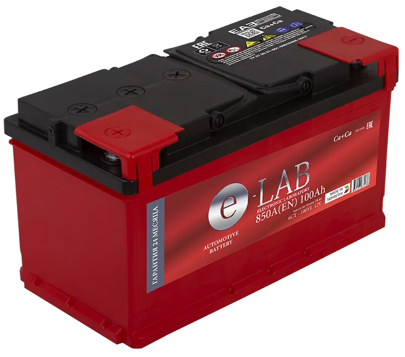 E-LAB 100Ач 850А, ПП, стандартные клеммы