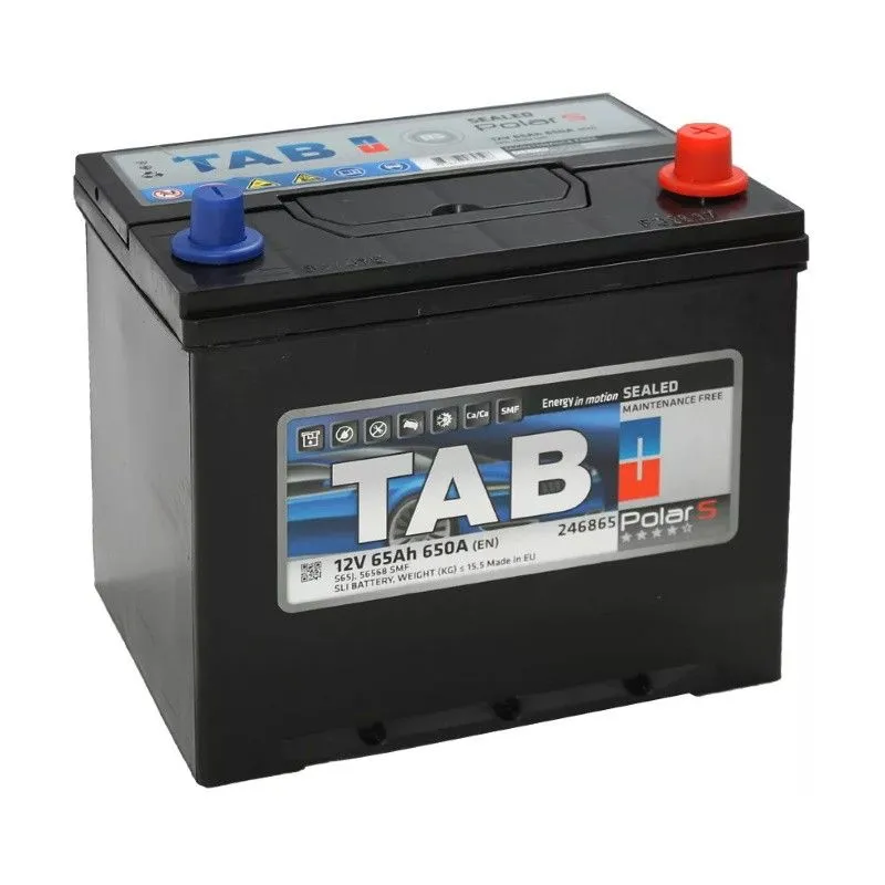 Tab Polar Asia 65Ач 650А 246867 56568 SMF, ОП, стандартные клеммы