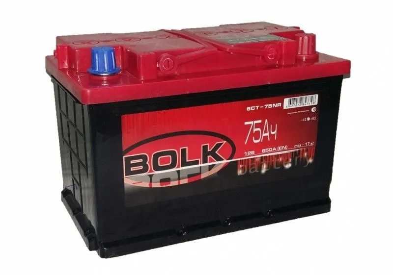 Bolk 75Ач 600А, ОП, стандартные клеммы