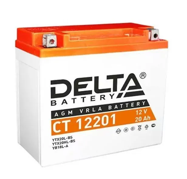 Delta CT 12201 20Ач, 270А, ОП, клеммы под болт