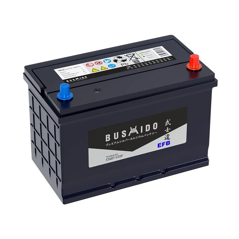 BUSHIDO EFB (140D31L) 90Ач 800А, ОП, стандартные клеммы
