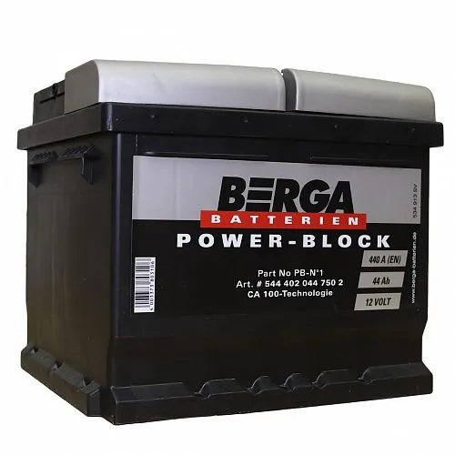 Berga PB-N1 Power Block 44Ач 440А 544 402 044, ОП, стандартные клеммы