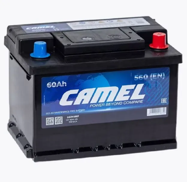 Camel 60Ач 560А, ОП, стандартные клеммы