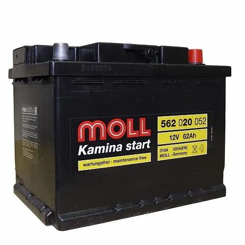 Moll Kamina Start 62R 520A (562020052) 62Ач 520А, ОП, стандартные клеммы
