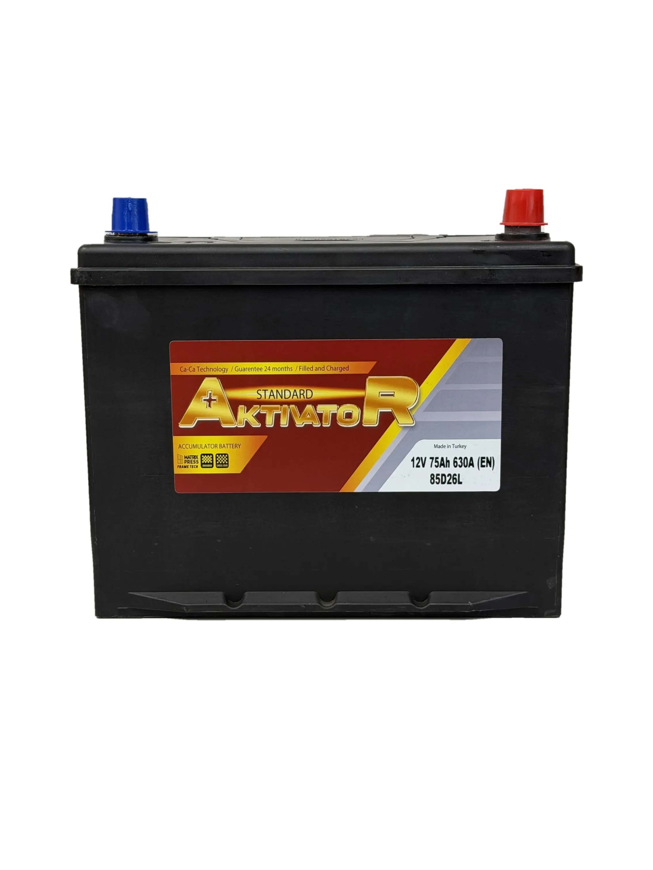 AKTIVATOR Asia 75 Ач 630 А, обратная полярность, стандартные клеммы