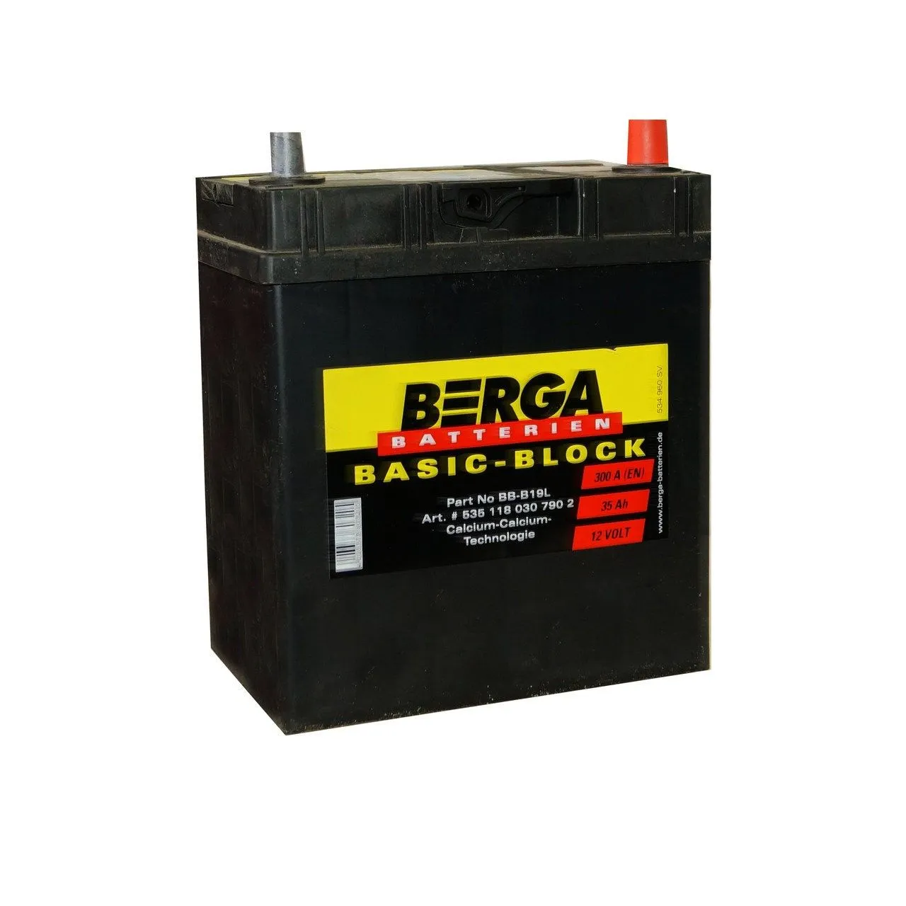 Berga BB-B19L 35Ач 300А 535 118 030, ОП, тонкие клеммы