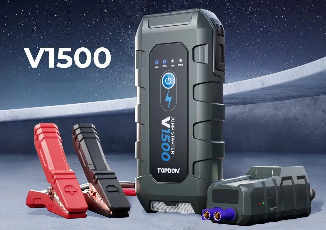 Портативное пусковое-зарядное устройство TOPDON V1500 10000 мАн 1500А