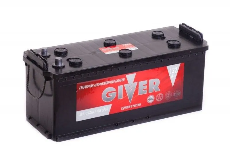 GIVER 6CT-132 132Ач 880А, ОП, стандартные клеммы