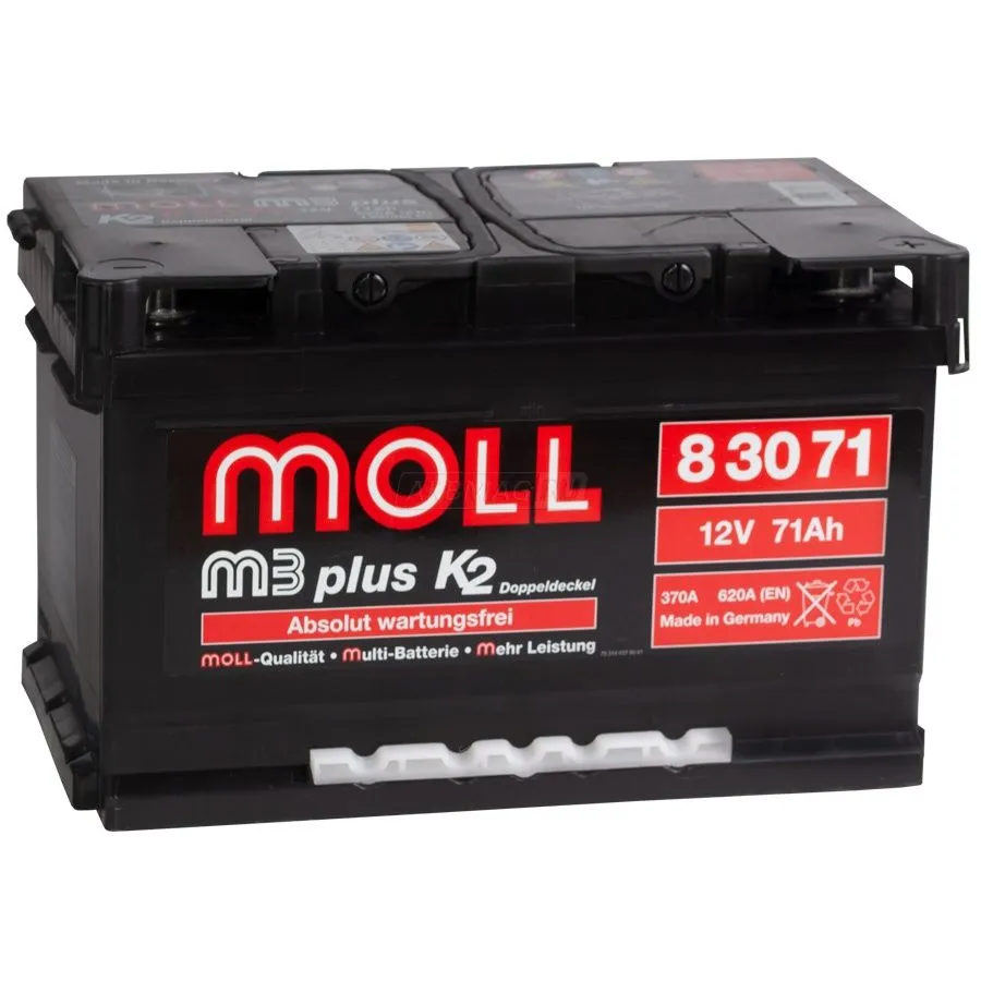 Moll M3 Plus 12V-71Ah R 71Ач 620А, ОП, стандартные клеммы