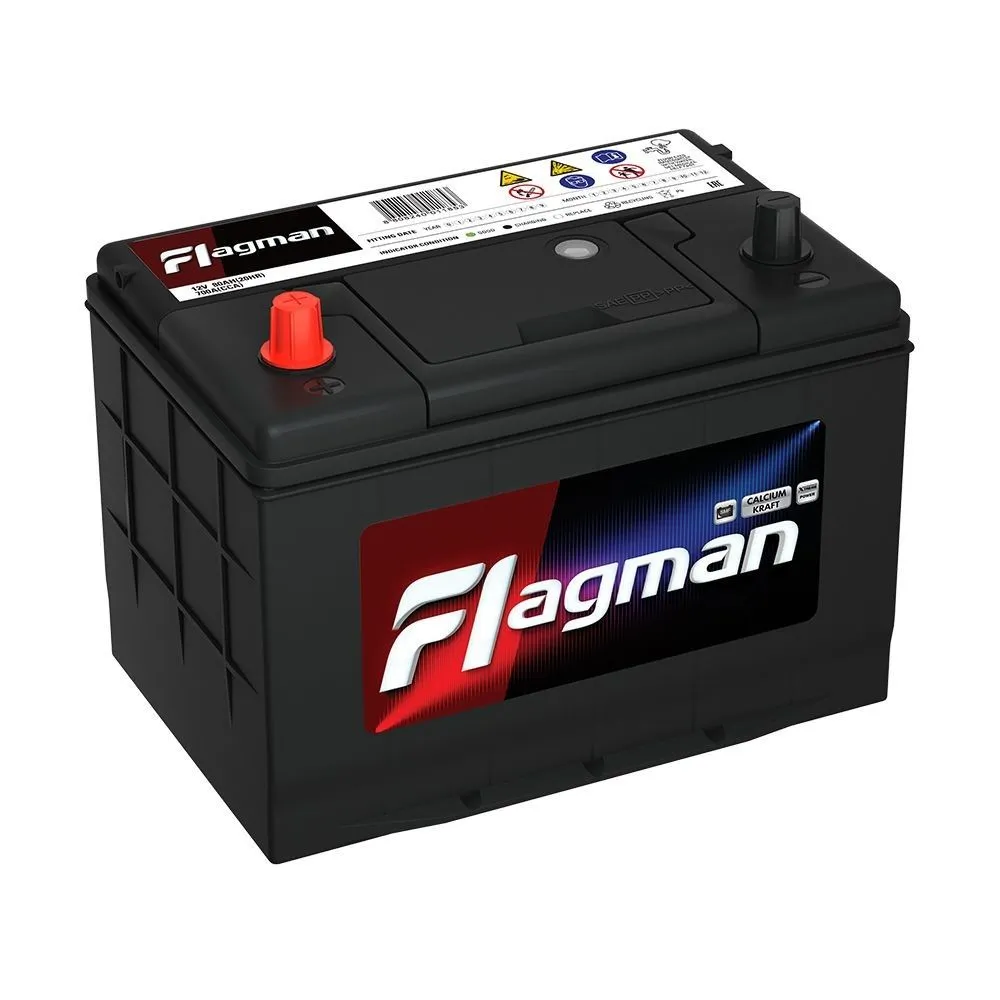 Flagman 95D26R 80Ач 700А, ПП, стандартные клеммы