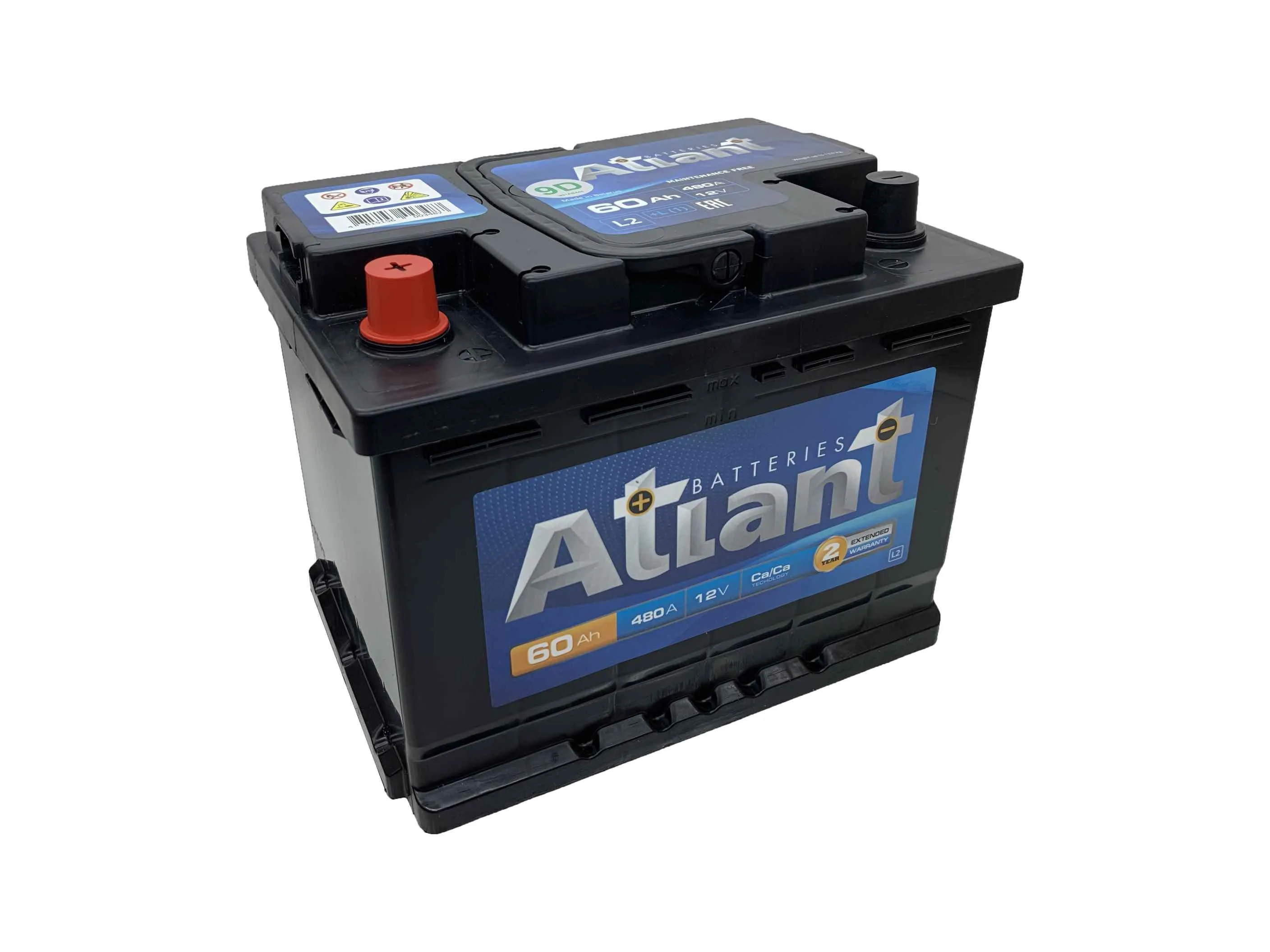 Atlant 60Ач 520А, ПП, стандартные клеммы
