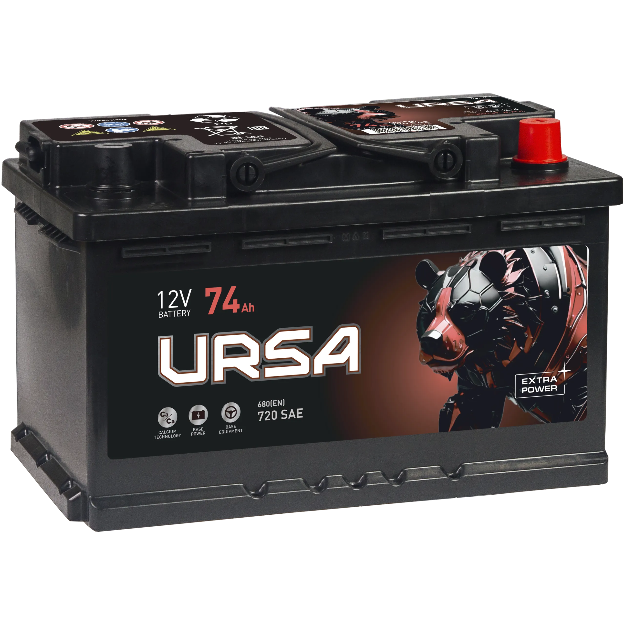 URSA Extra Power 74Ач 720А, ОП, стандартные клеммы