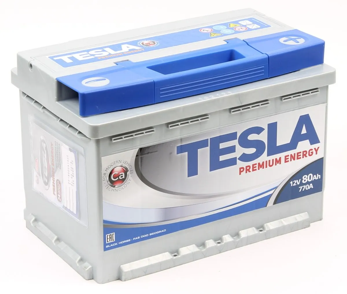 Tesla Premium Energy 6СТ-80.0 80Ач 770А, ОП, стандартные клеммы