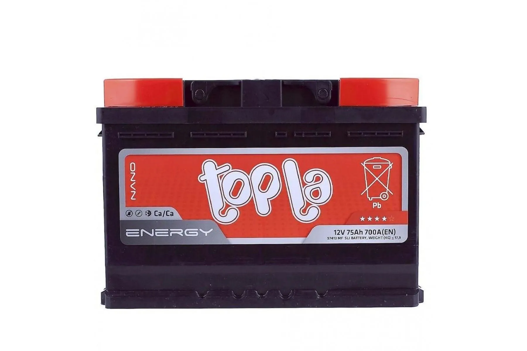 Topla Energy (108375) 75Ач 700А, ПП, стандартные клеммы