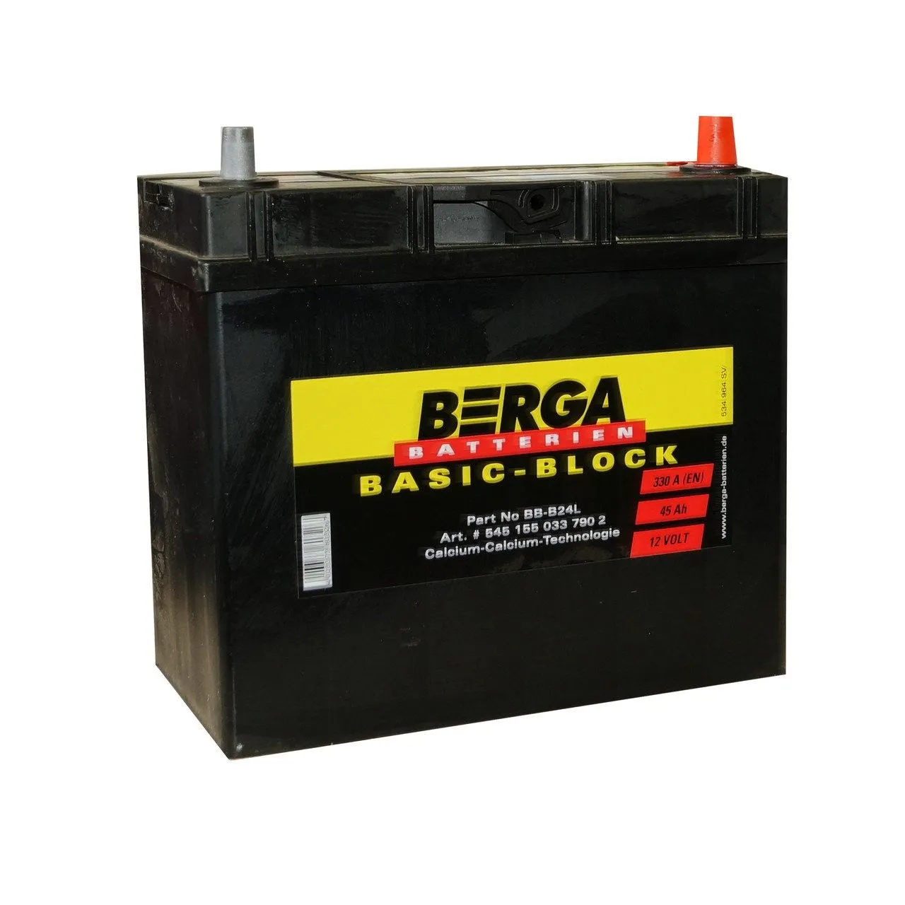 Berga BB-B24LS 45Ач 330А, ОП, стандартные клеммы