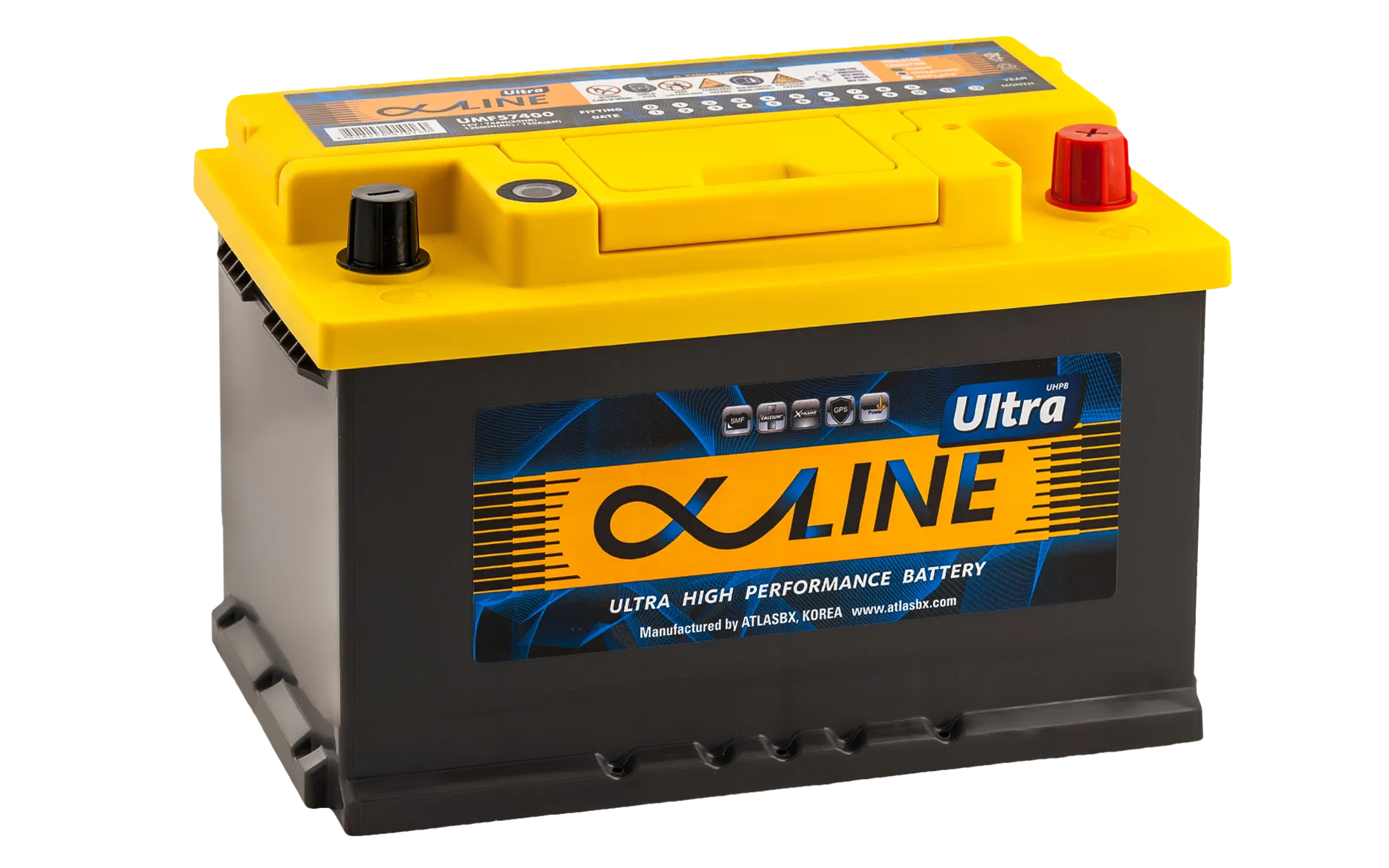 Alphaline Ultra 74 LB3 57400 низкий 74Ач 750А, ОП, стандартные клеммы