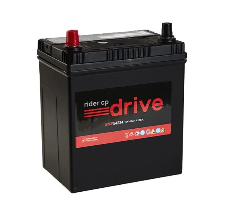 RIDER 44B19R 42 Ач 410 А (54224), ПП, тонкие клеммы