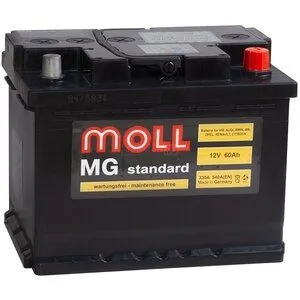 Moll MG Standard 12V-60Ah R 60Ач 550А, ОП, стандартные клеммы