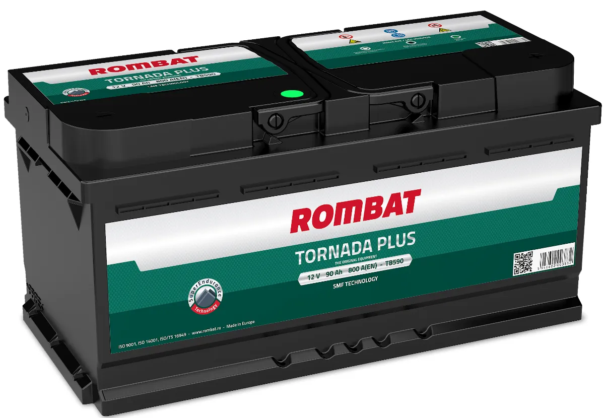 Rombat Tornada Plus TB590 90Ач 800А, ОП, стандартные клеммы